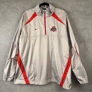 Nike Mens Large Storm-Fit‎ Jacket The Ohio State Windbreaker Activewear Pullover